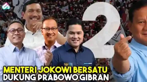 10 Menteri Jokowi yang Mendukung Pasangan Prabowo Gibran