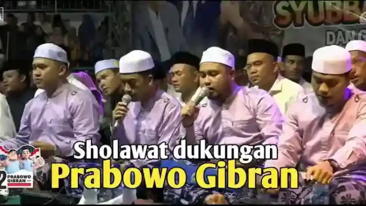 Sholawat Dukungan Prabowo Gibran Majelis Syubbanul Muslimin